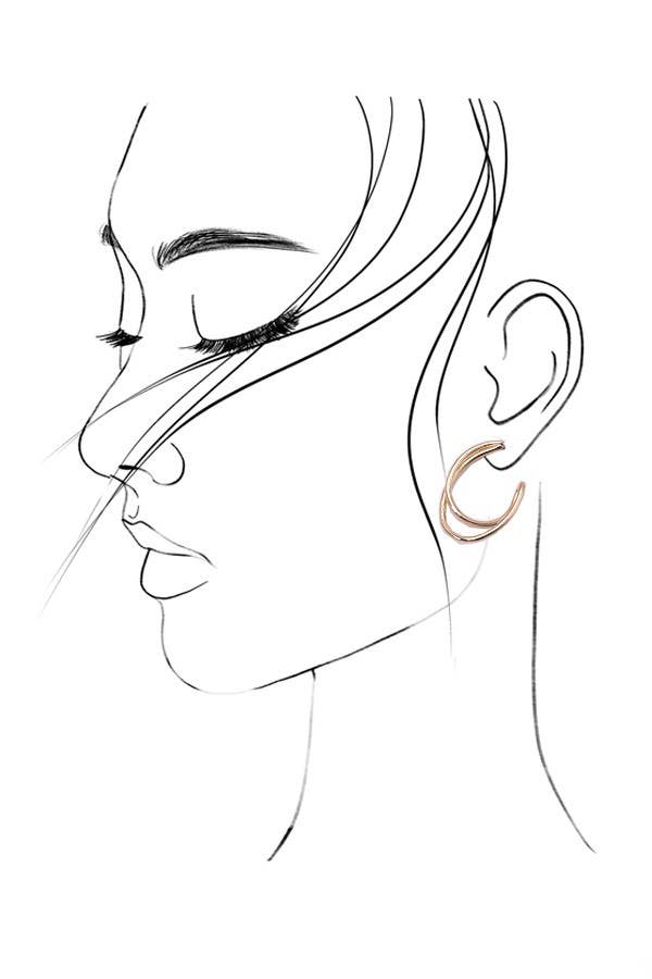 GEO HOOP TRIO SET EARRINGS