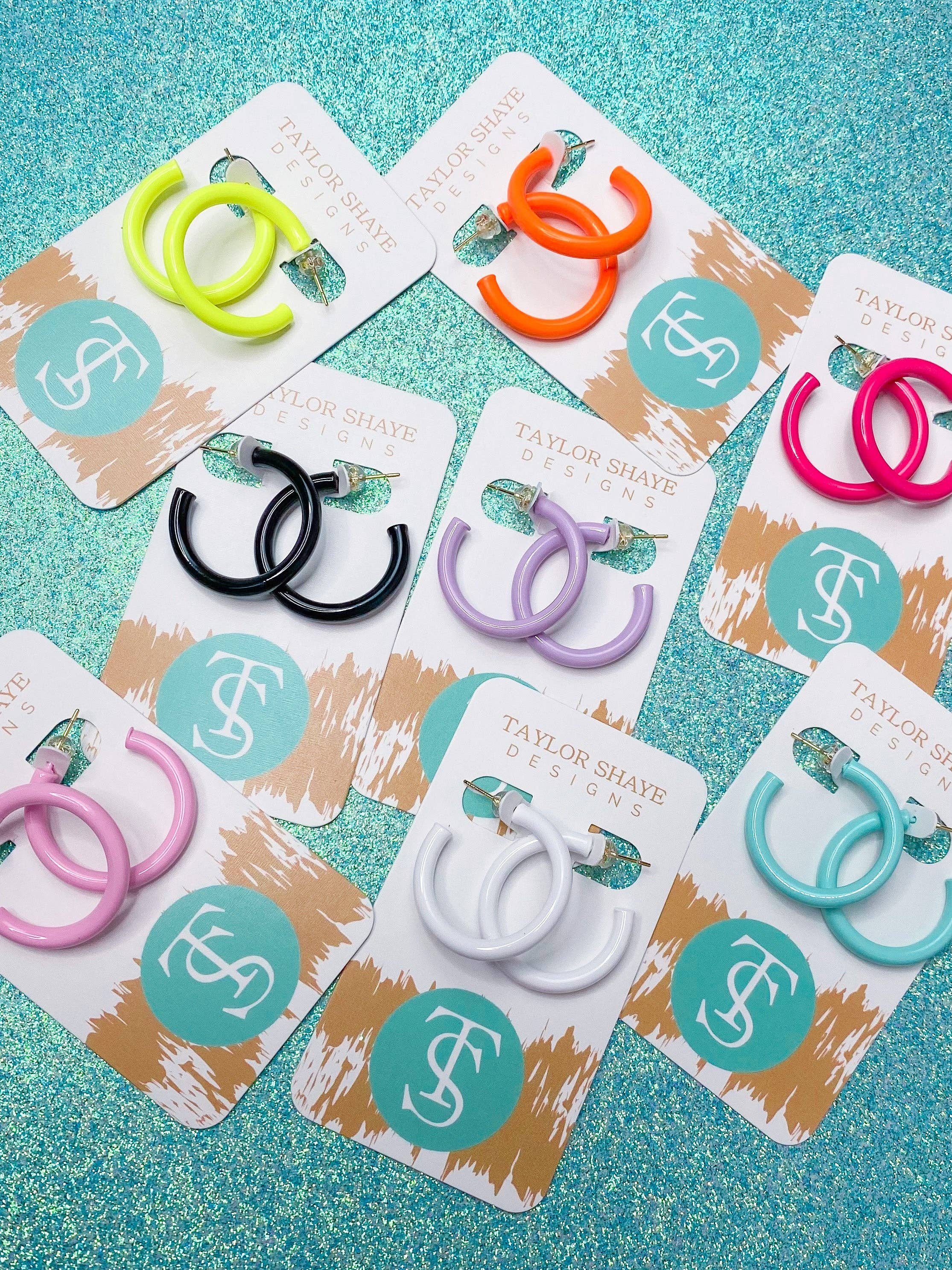 Colorful Enamel Hoops
