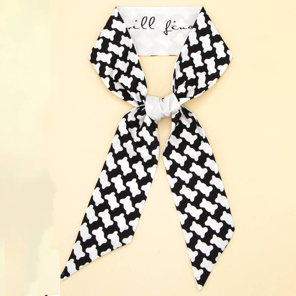 Chic Floral Letter Twilly Scarf Gift Wrap