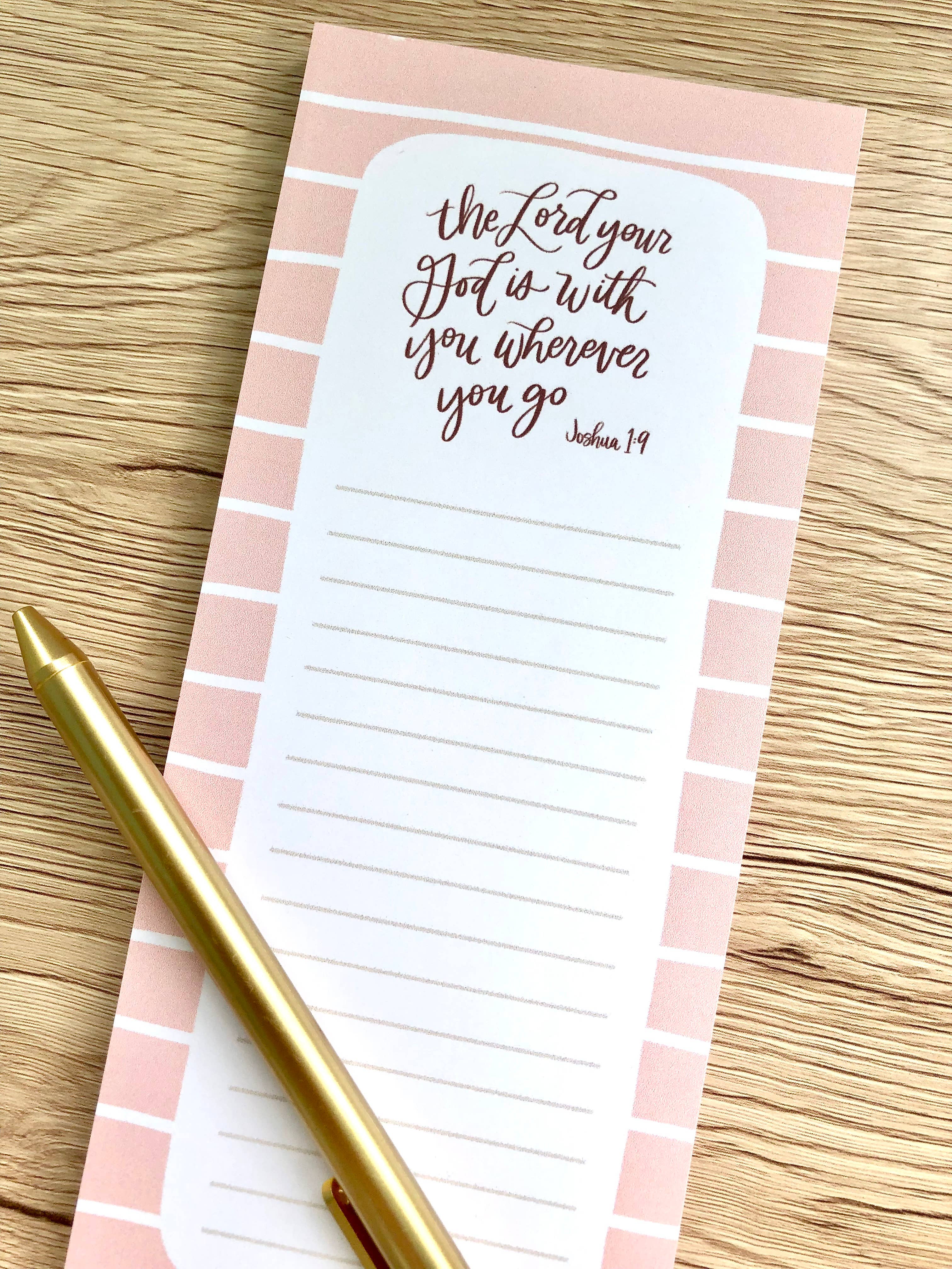 The Lord Your God is With You Scripture Note Pad