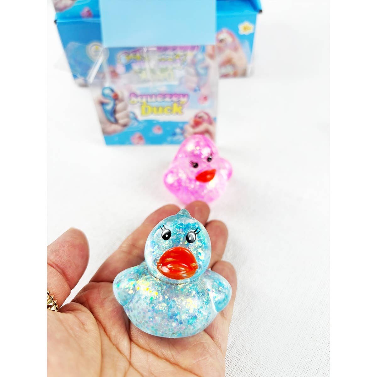 Set of 2 Scented Tranlucent Maltose Duck Squishy Toy