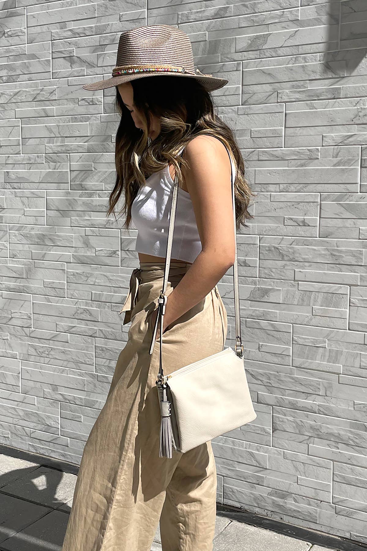 Sabrina Two Tone Crossbody – 3 Compartment Bag
