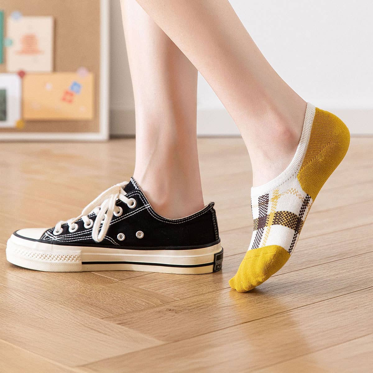 Lattice No Show Socks Womens Cotton For Flats