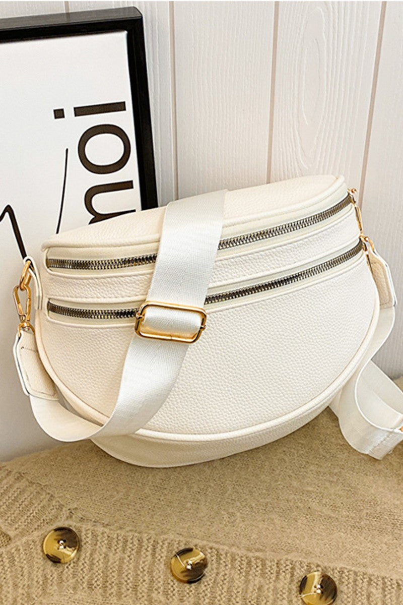 Vegan Leather Multi Pocket Crossbody Chest Bum Bag