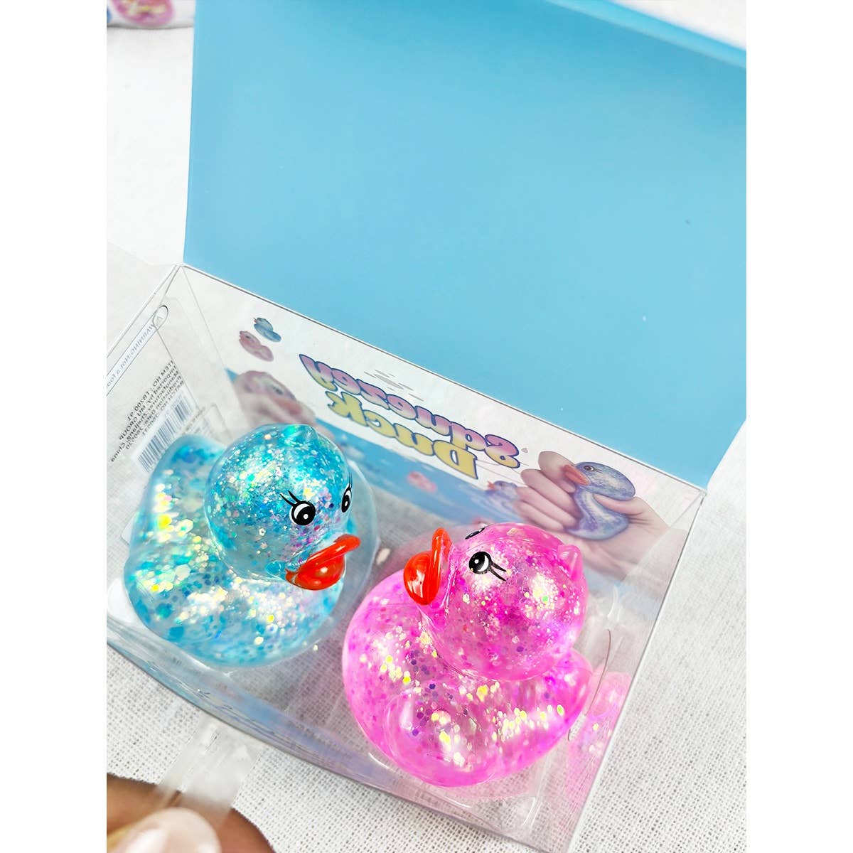Set of 2 Scented Tranlucent Maltose Duck Squishy Toy