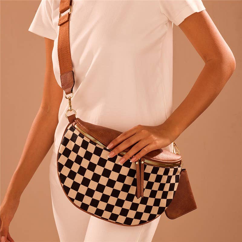 CROSSBODY ZIPPER REMOVAL STRAP SLING BUM BAG