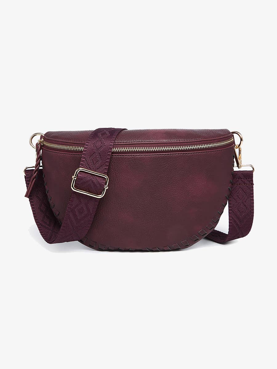 Janae Whipstitch Crossbody/Sling Bag w/ Detailed Strap
