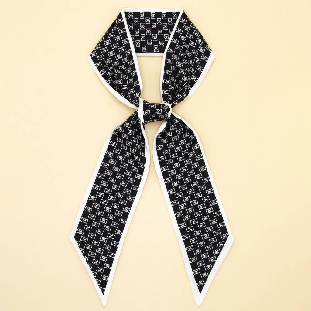 Letter Floral Twilly Scarf – Hair Ribbon & Bag Tie