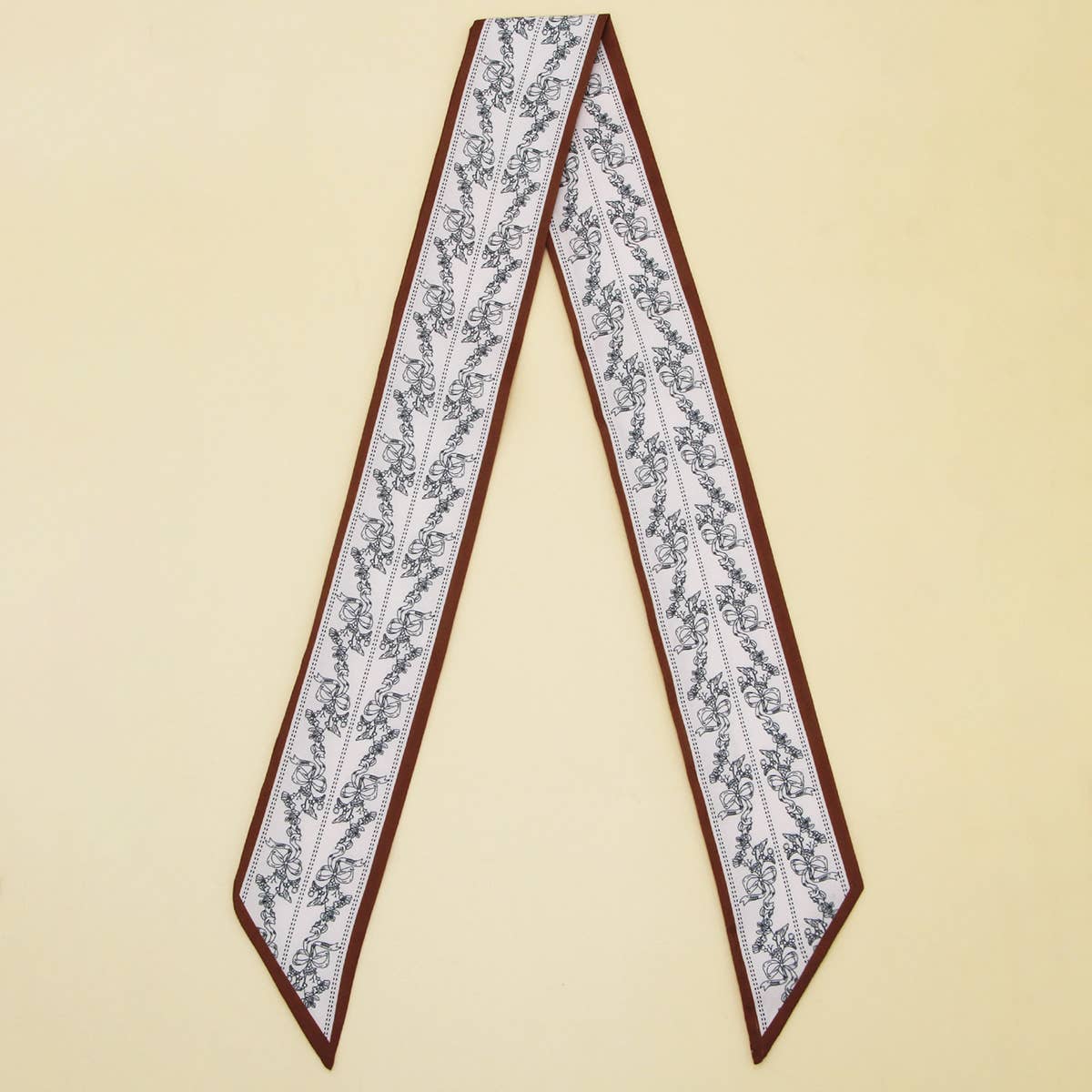 Letter Floral Twilly Scarf – Hair Ribbon & Bag Tie
