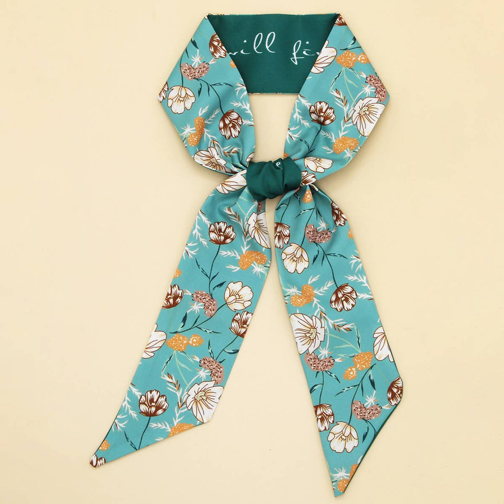 Chic Floral Letter Twilly Scarf Gift Wrap