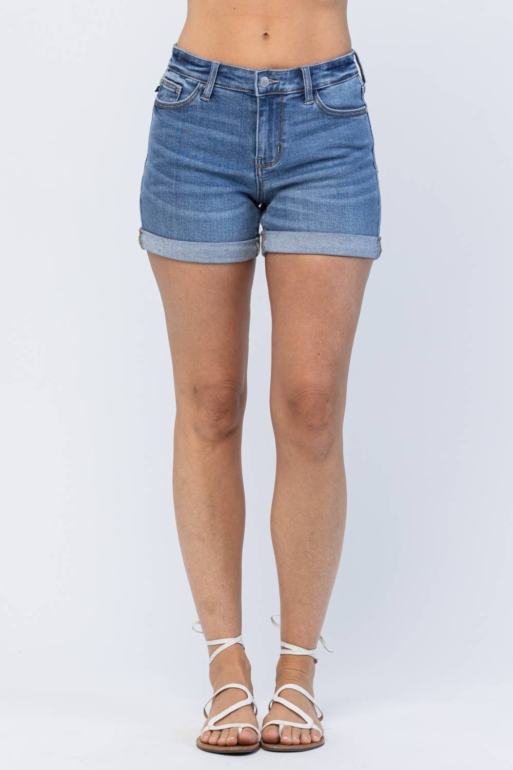 Midrise Cuffed Shorts