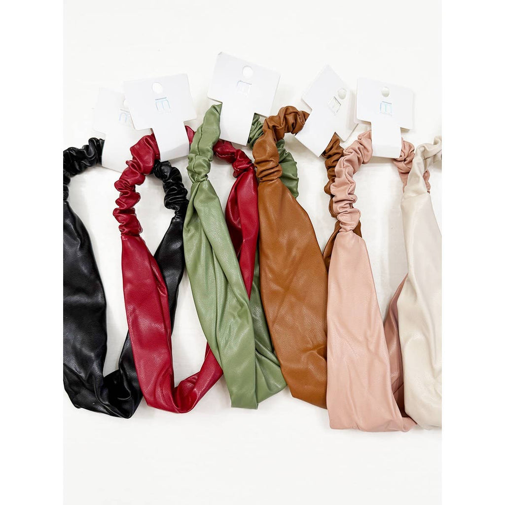 The Original PU Leather Headwrap Set