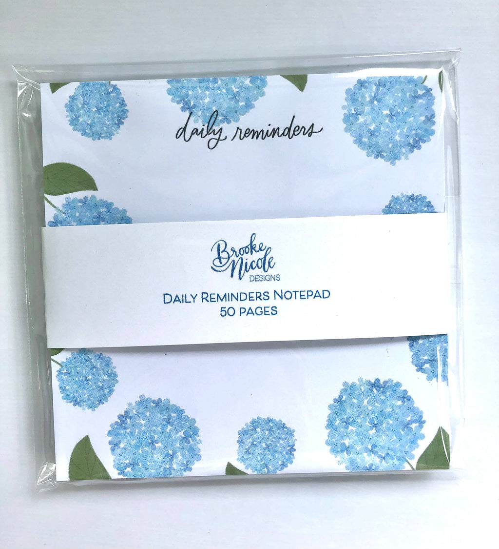 Daily Reminders Hydrangea Floral Note Pad
