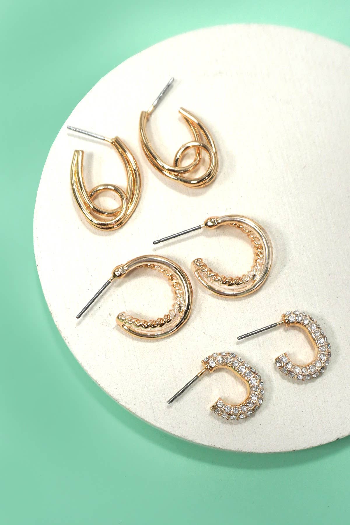 Trio Huggie Hoop Earring