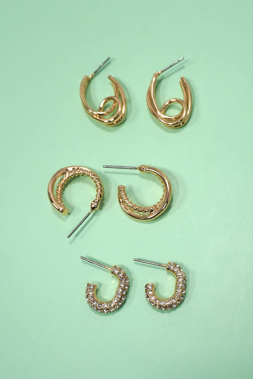 Trio Huggie Hoop Earring