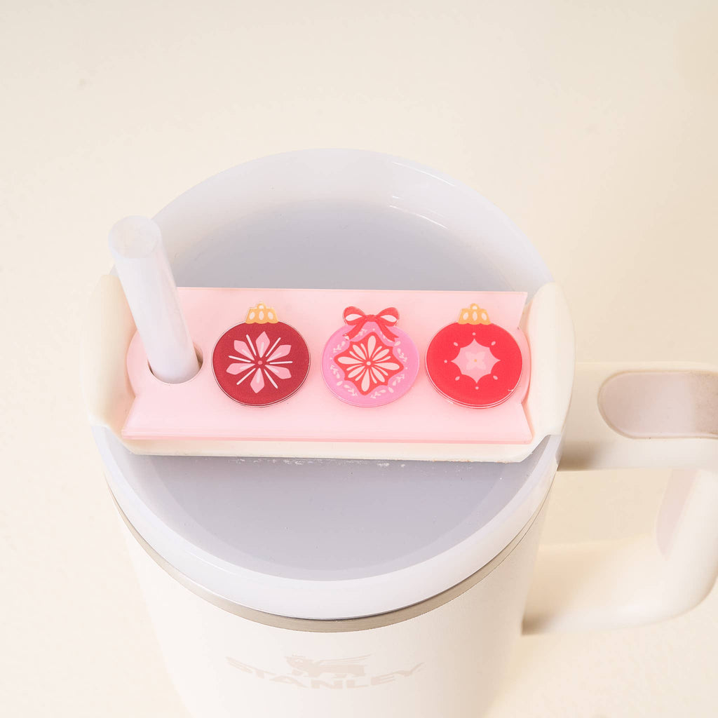 Tumbler Lid Tag-Merry Ornaments