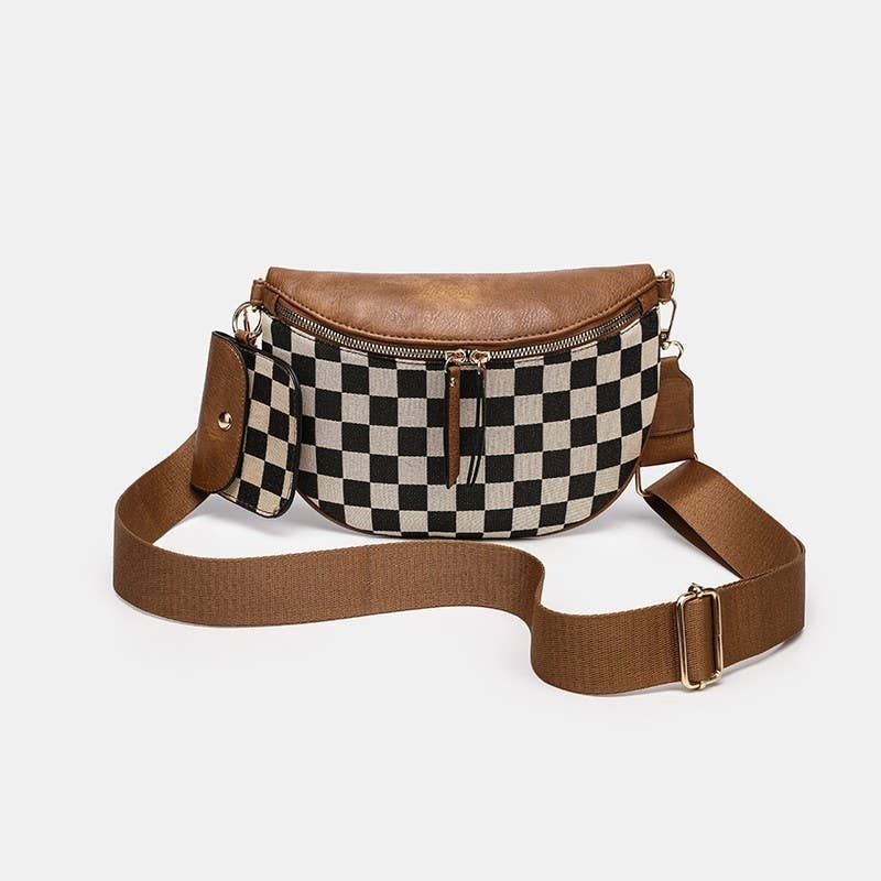 CROSSBODY ZIPPER REMOVAL STRAP SLING BUM BAG