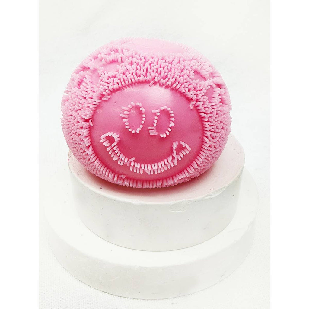 Super Soft Fuzzy Smile Face Stress Ball
