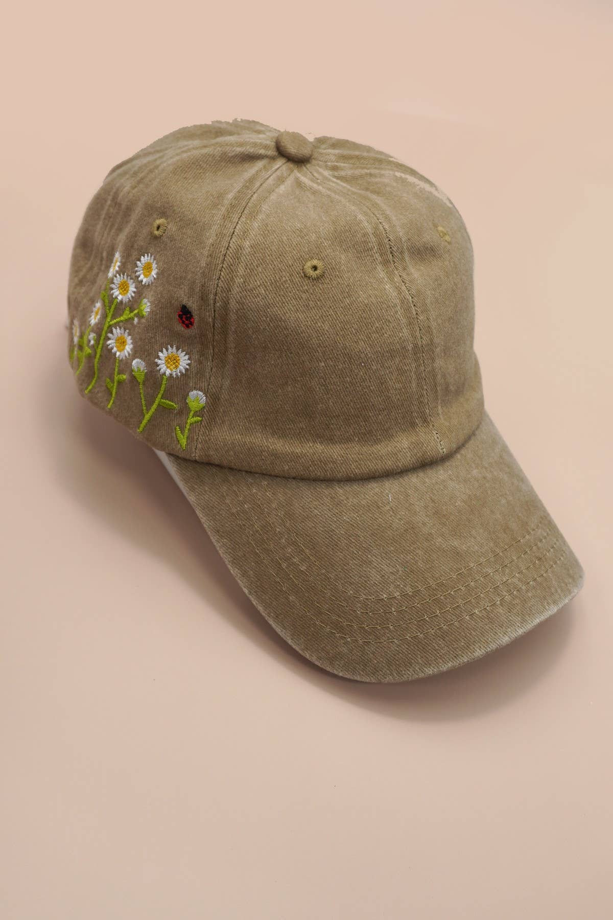 EMBROIDERY FLORAL BASEBALL CAP HAT