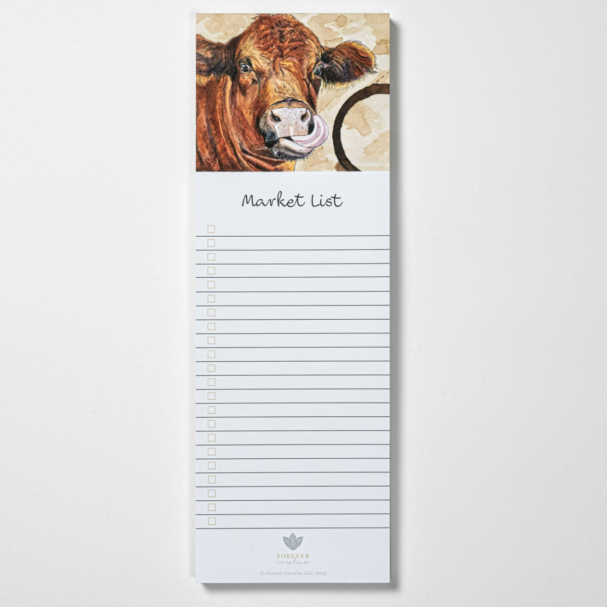 Magnetic Notepad w/ Original Cow Art | Cute Farmhouse List