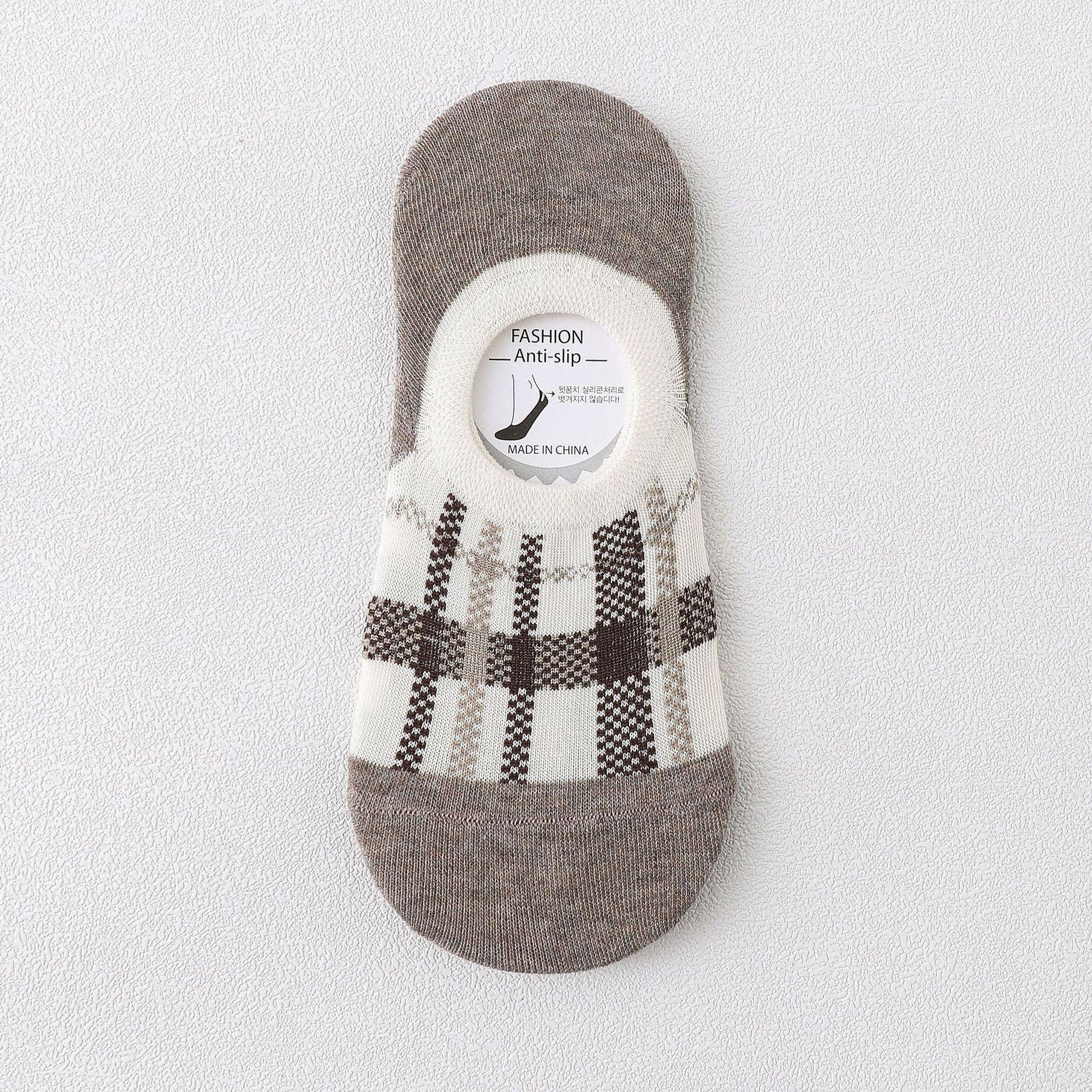 Lattice No Show Socks Womens Cotton For Flats