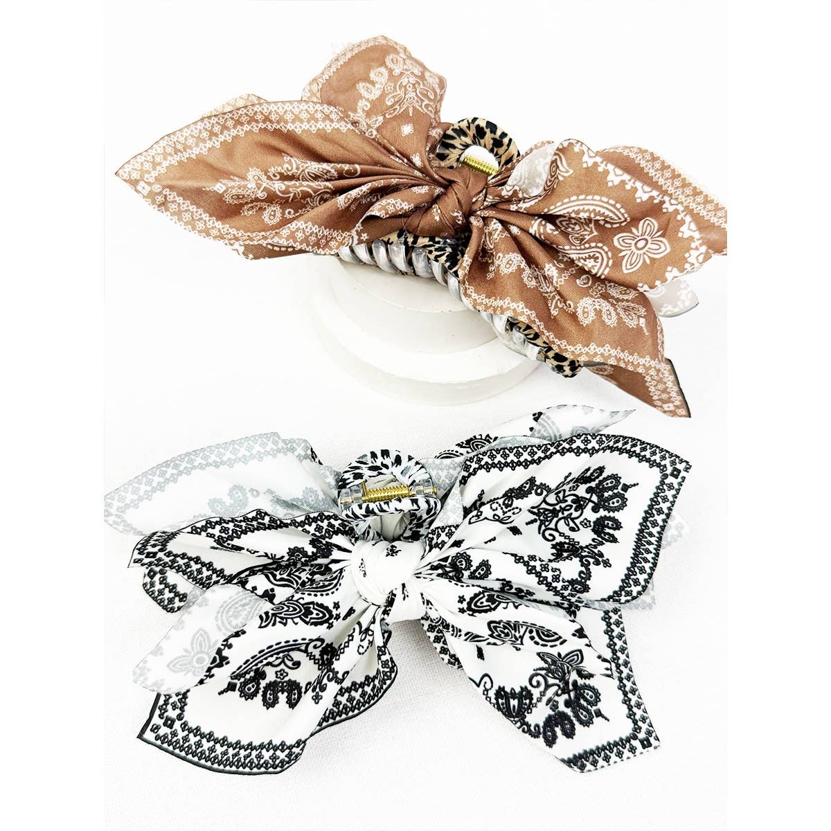 Boho Bandana Hair Claw Clips