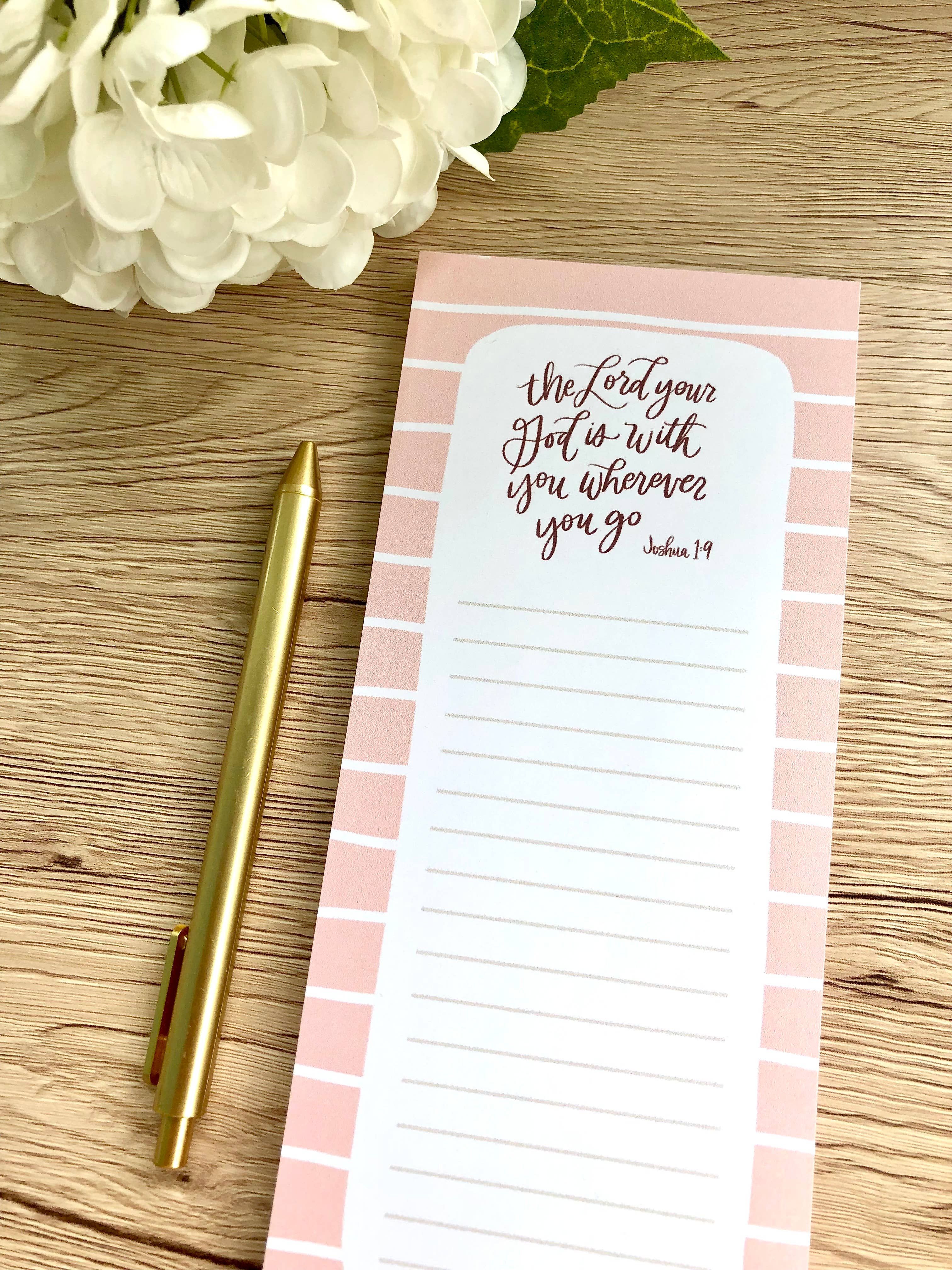 The Lord Your God is With You Scripture Note Pad