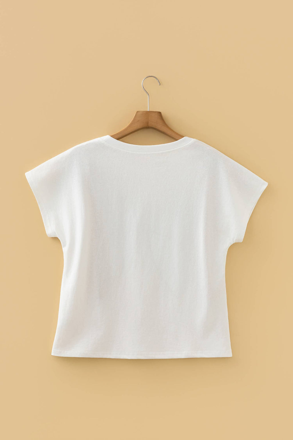 Leopard Bow Embroidered Cotton Round Neck T Shirt