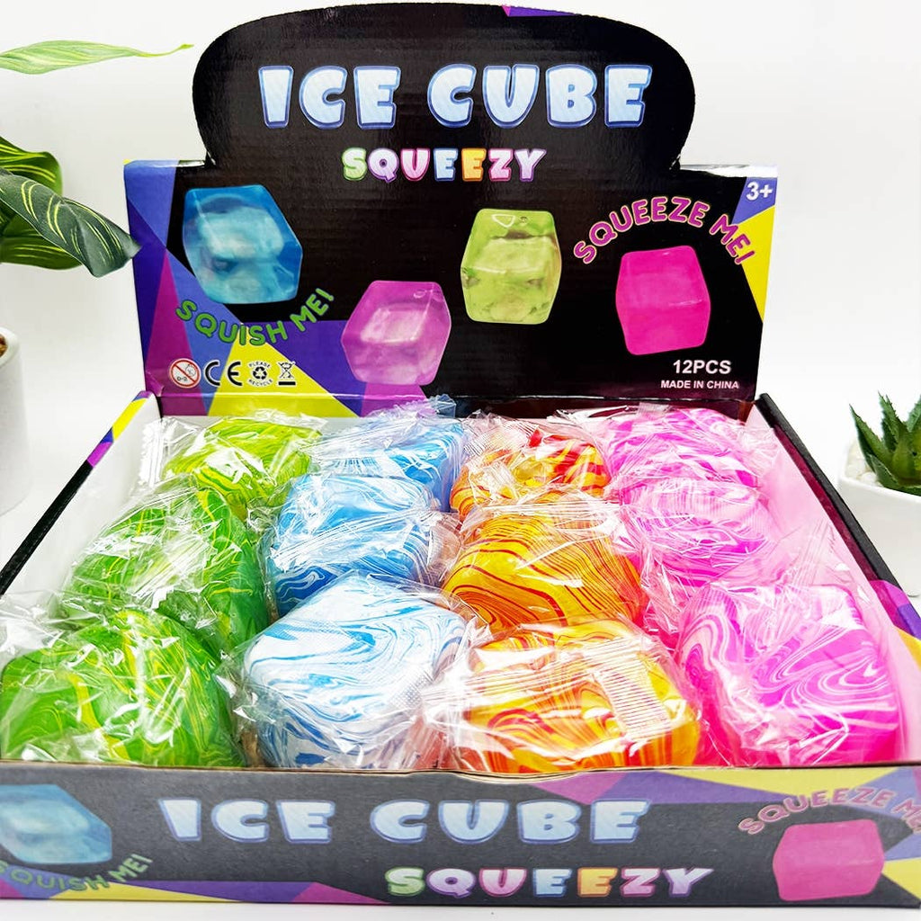 Marbled Cube Shaped Squishy Toy