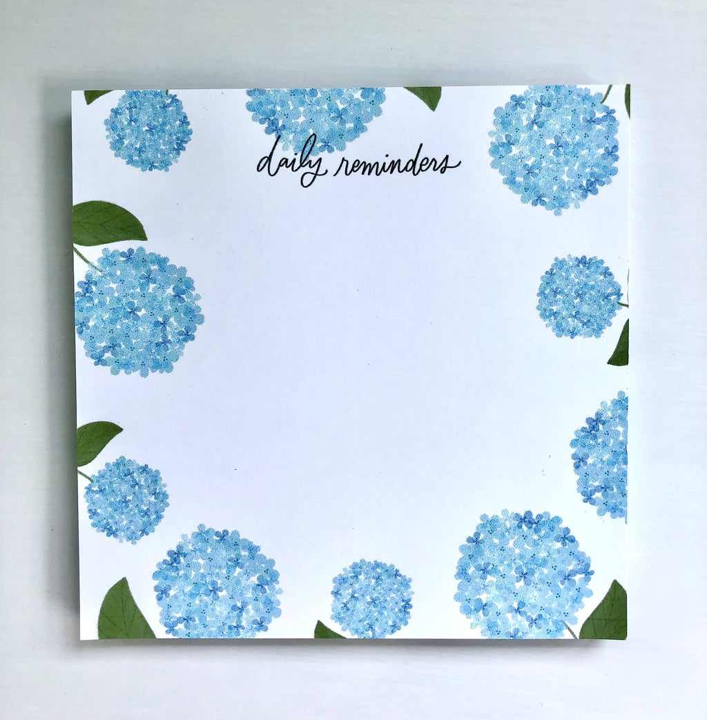 Daily Reminders Hydrangea Floral Note Pad
