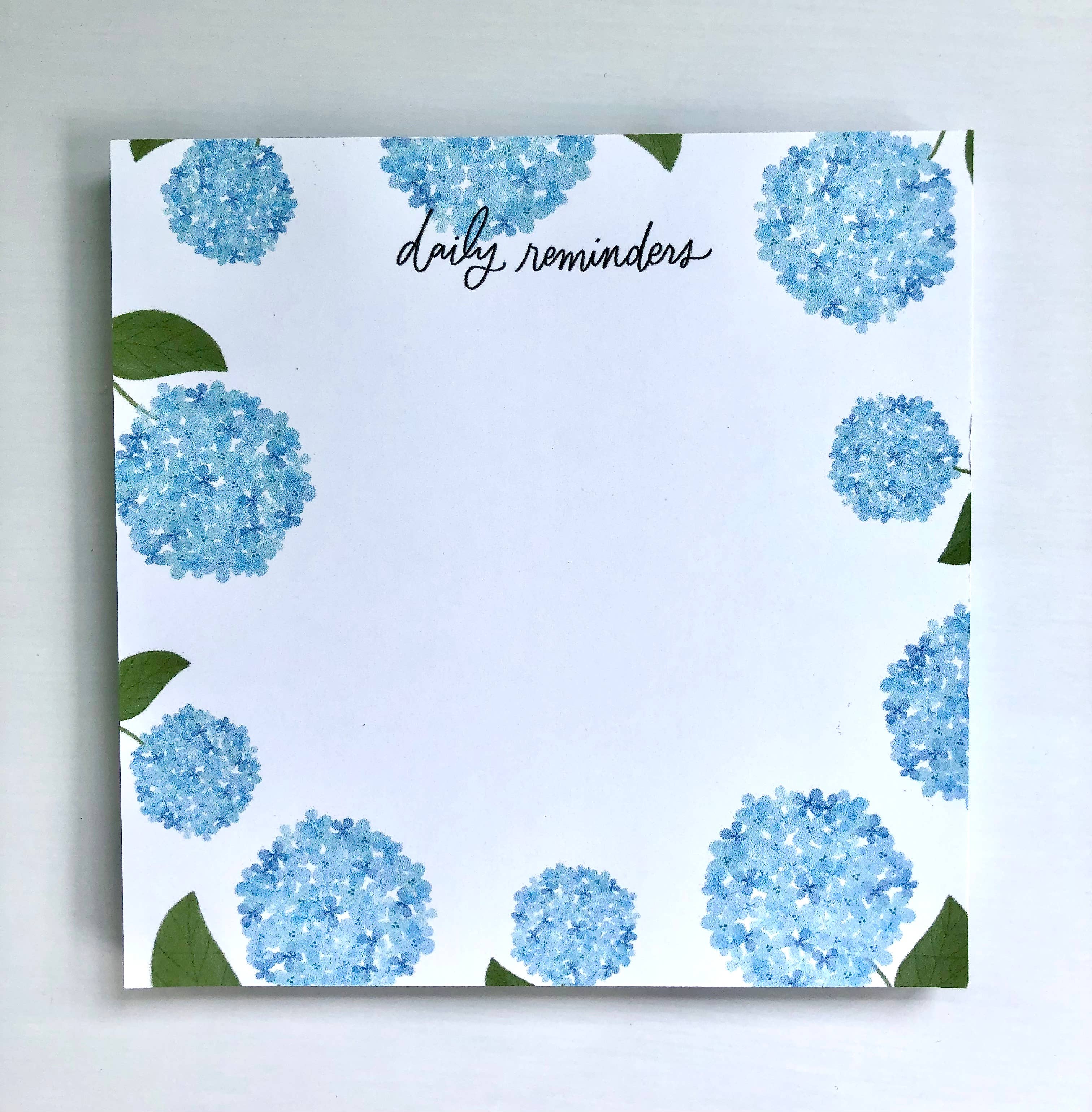 Daily Reminders Hydrangea Floral Note Pad
