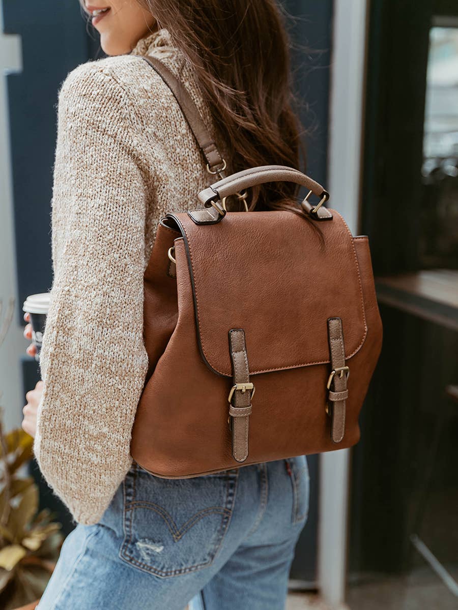 Brooks Vegan Leather Convertible Backpack