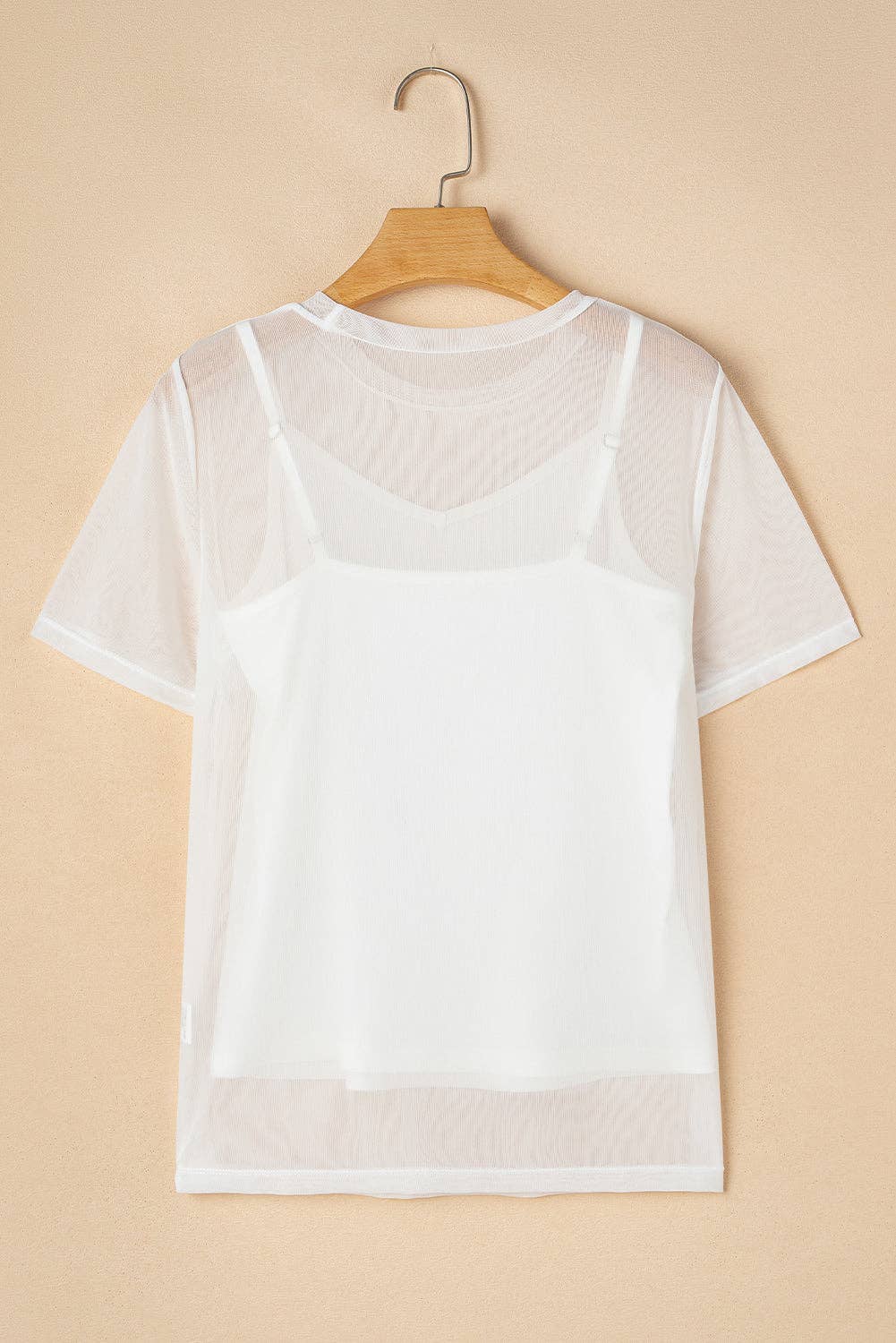 Sheer Mesh Short Sleeve Summer Top