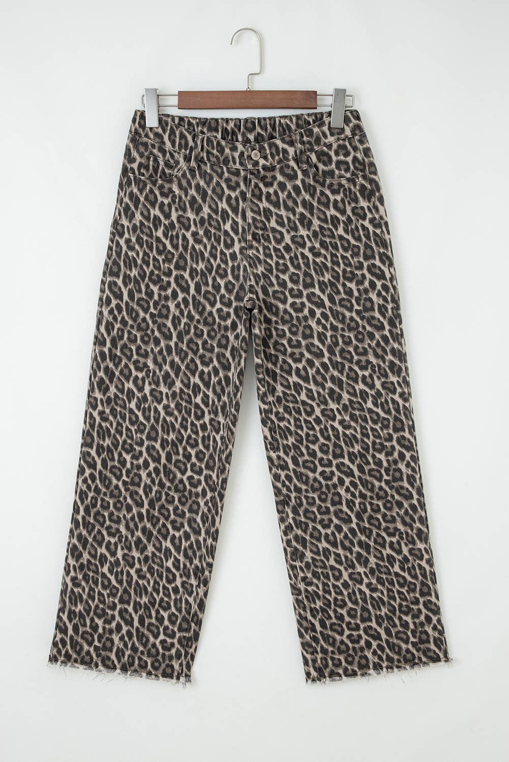Western Apparel Leopard Straight Loose Leg Jeans