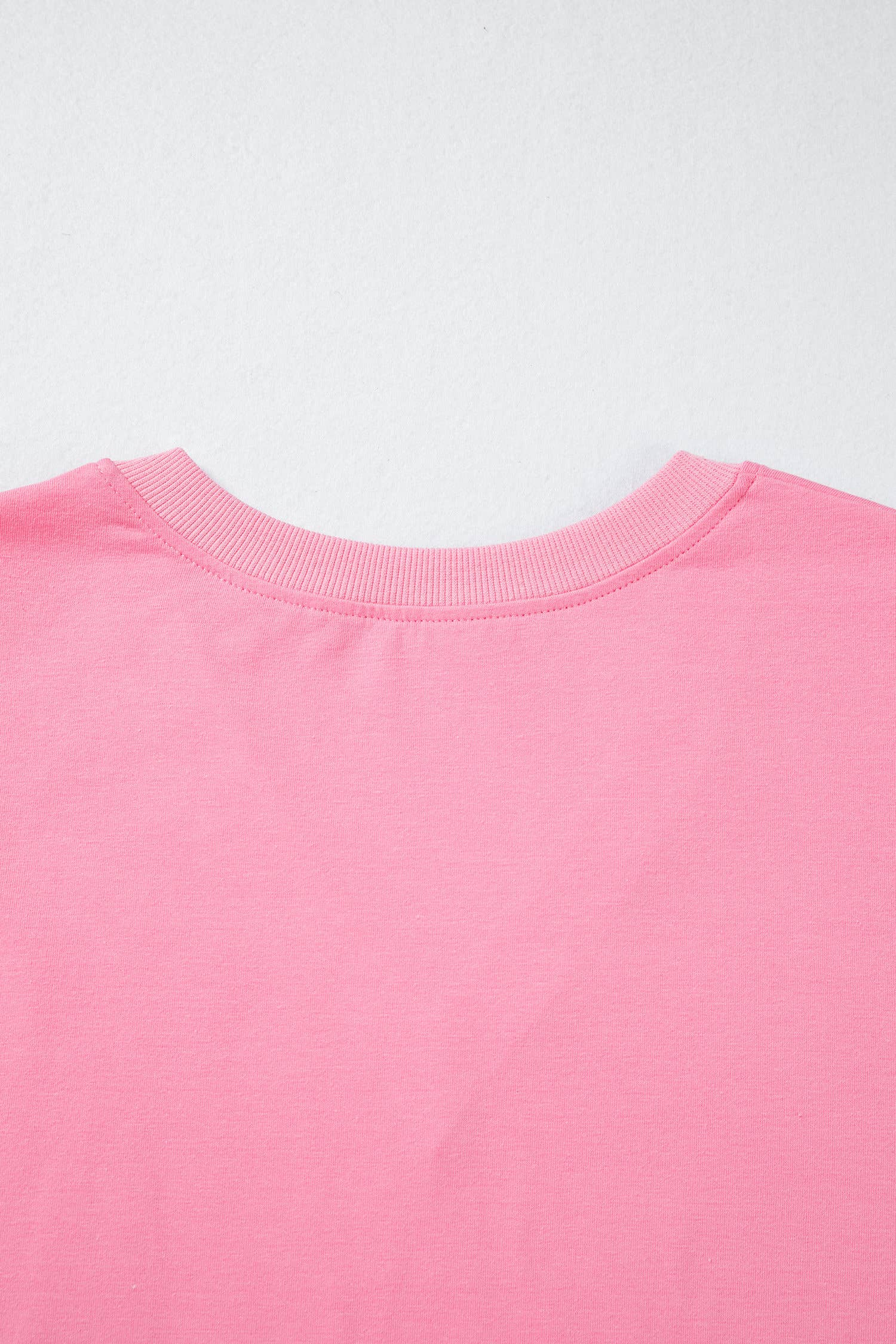 Solid Color V Neck Short Puff Sleeve Blouse