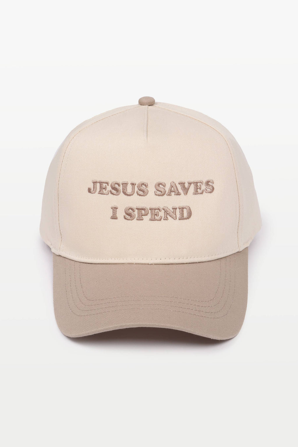 JESUS SAVES I SPEND Embroidery Baseball Cap