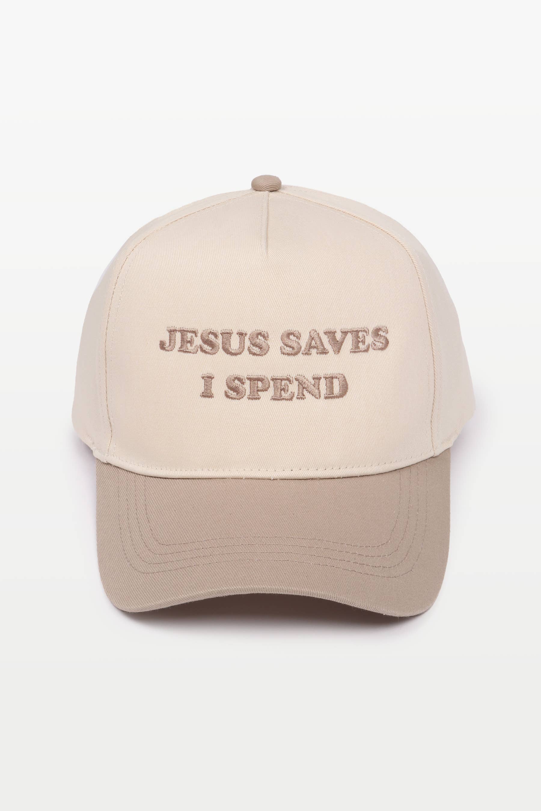 JESUS SAVES I SPEND Embroidery Baseball Cap