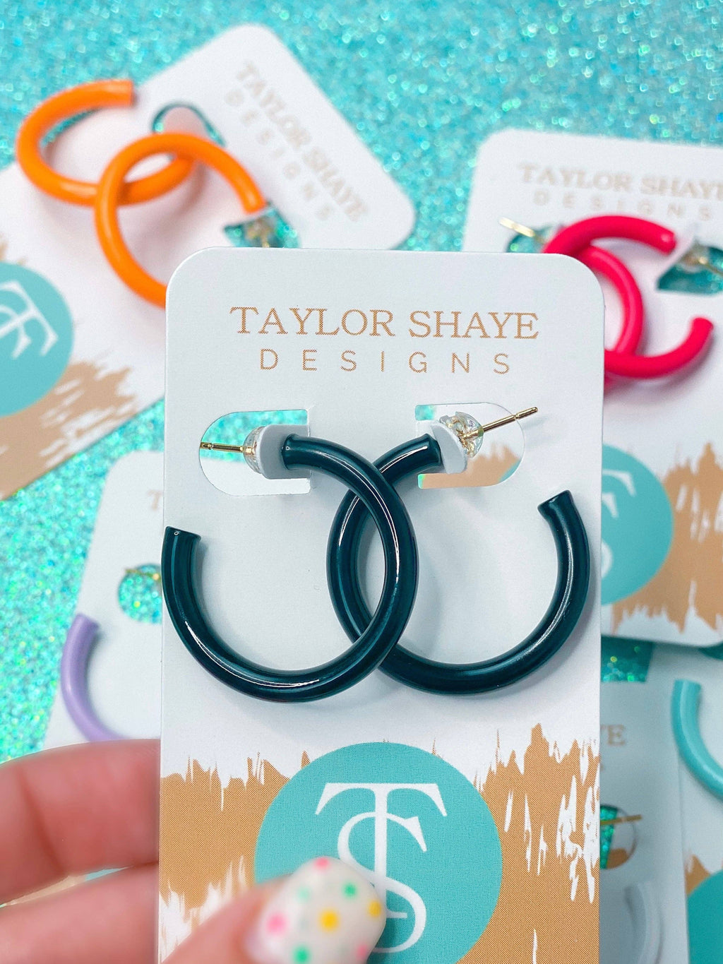 Colorful Enamel Hoops