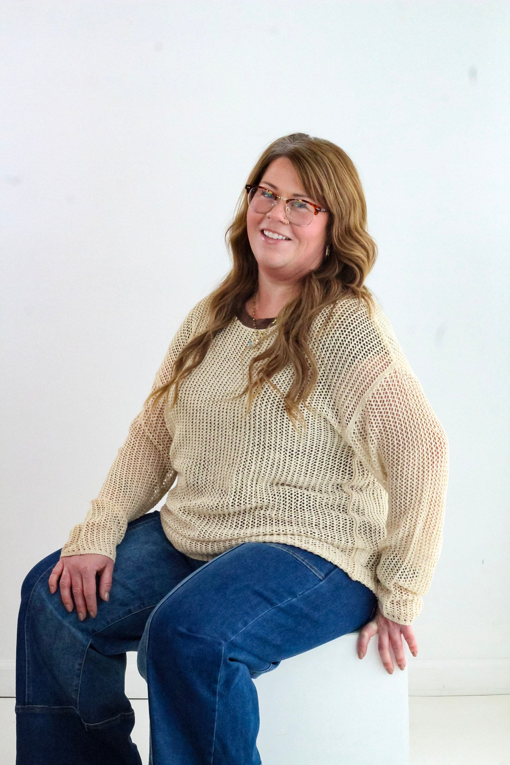 Crochet Hollow-out Jumper Top Sweater