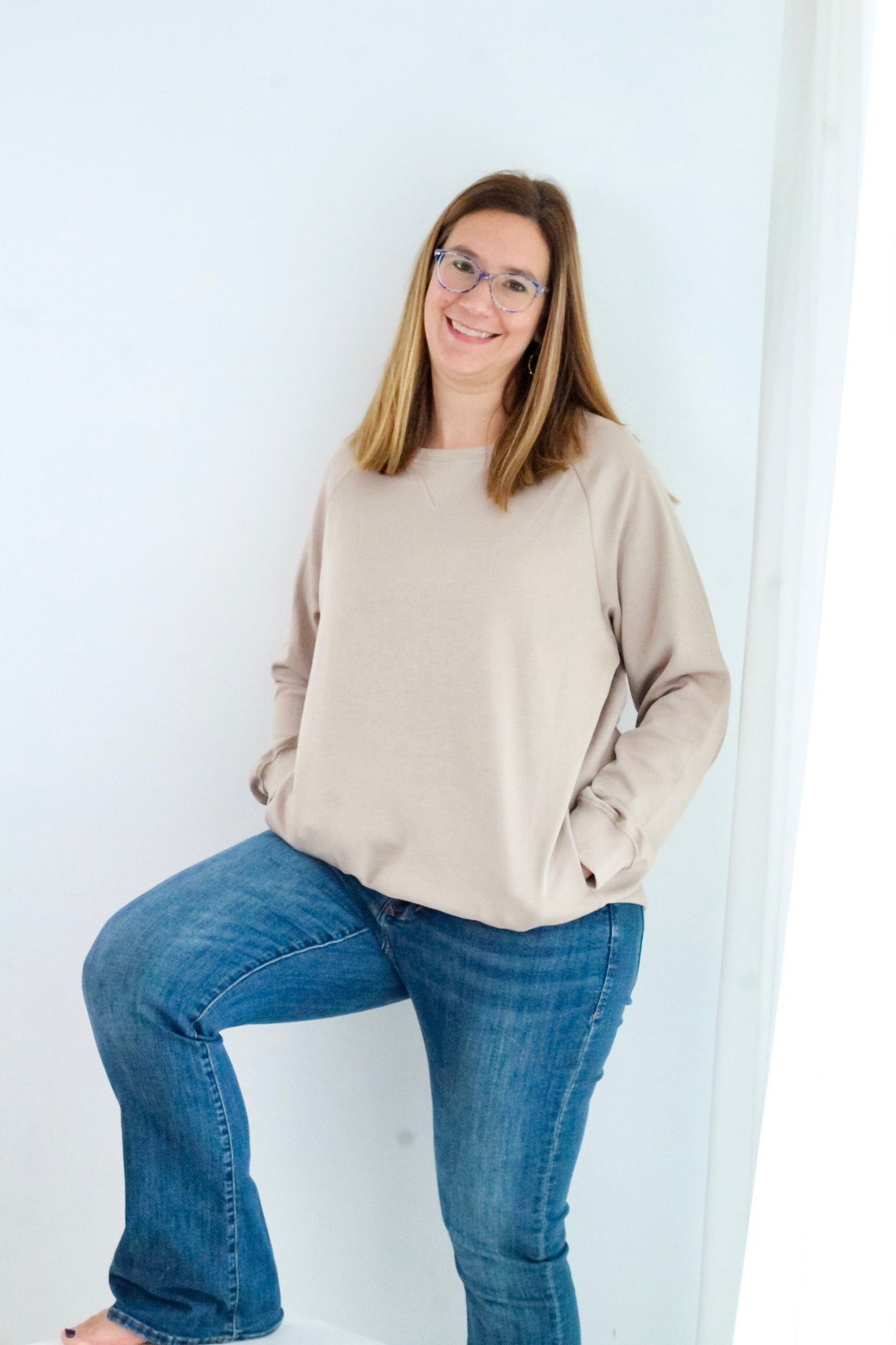 Zenana Ribbed Pullover w/ Pockets
