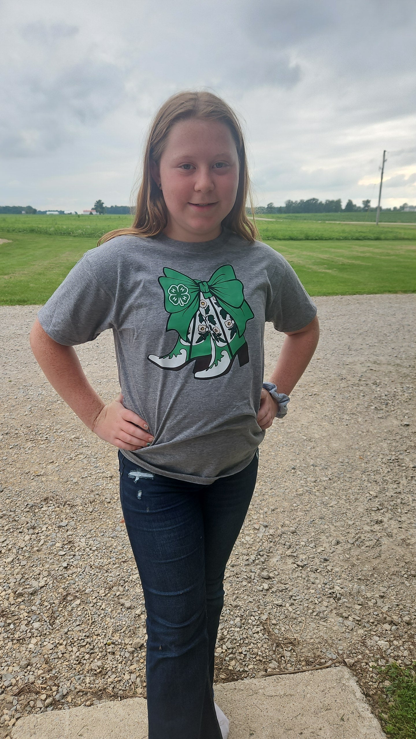 4-H Boot & Bow Youth Tee