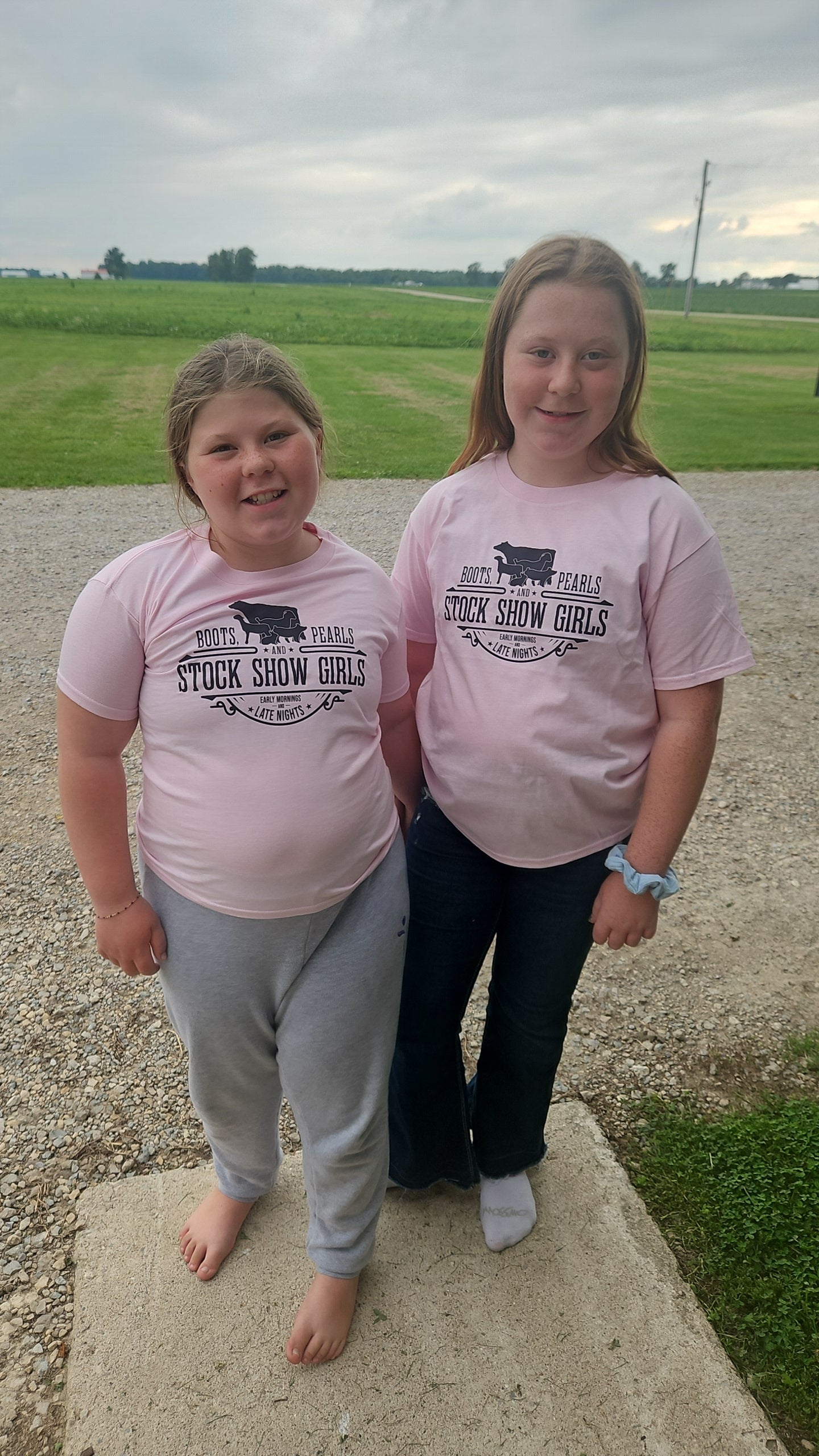 Boots, Pearls and Show Stock Girls- Youth Tee