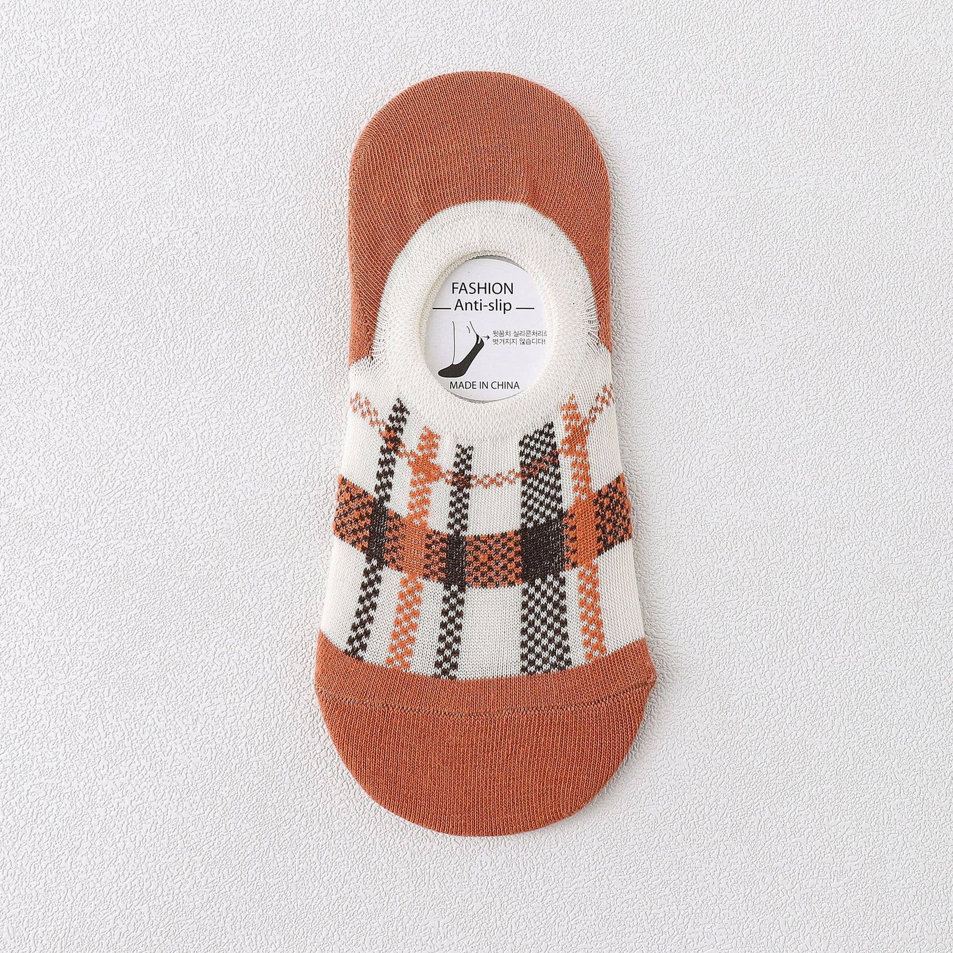 Lattice No Show Socks Womens Cotton For Flats