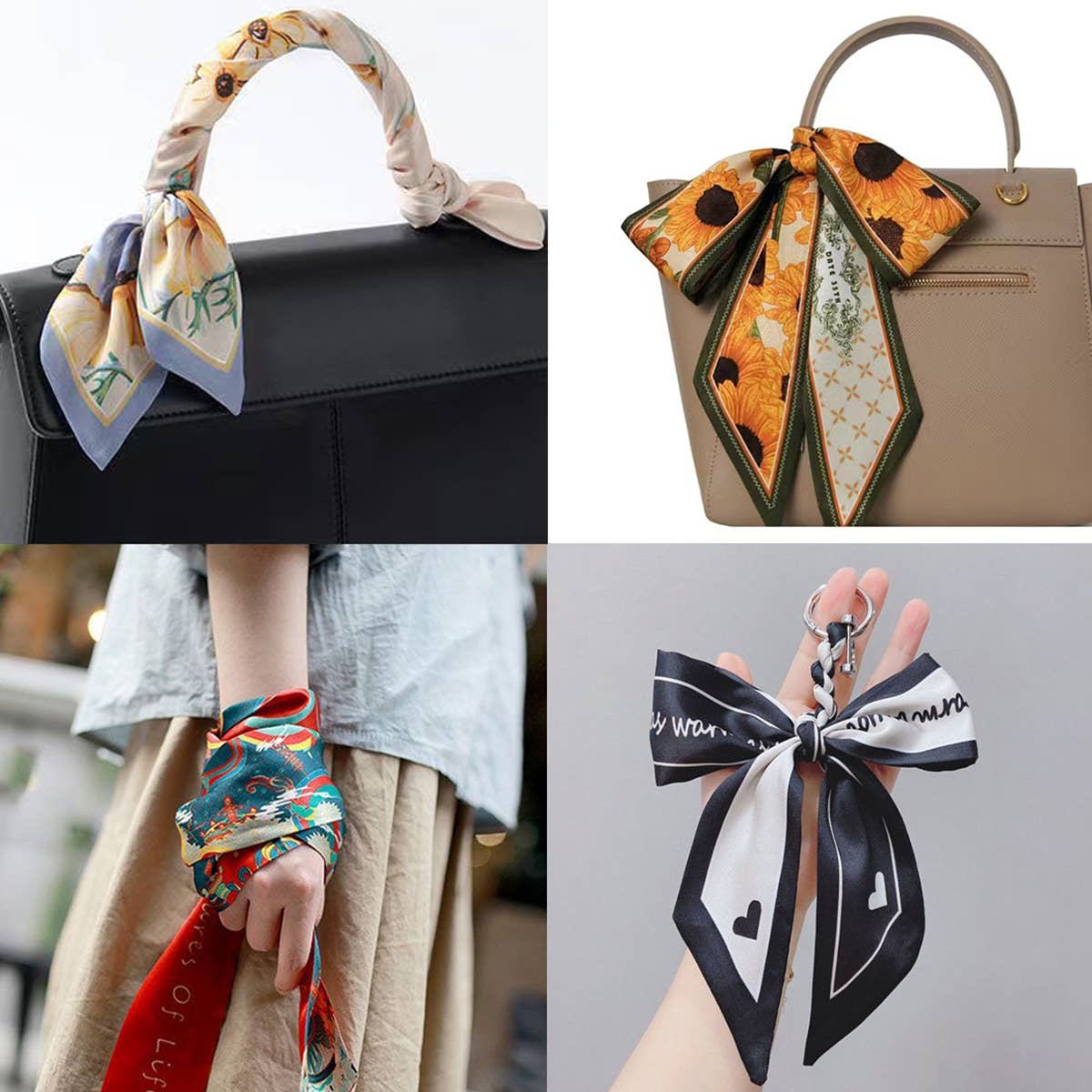 Chic Floral Letter Twilly Scarf Gift Wrap