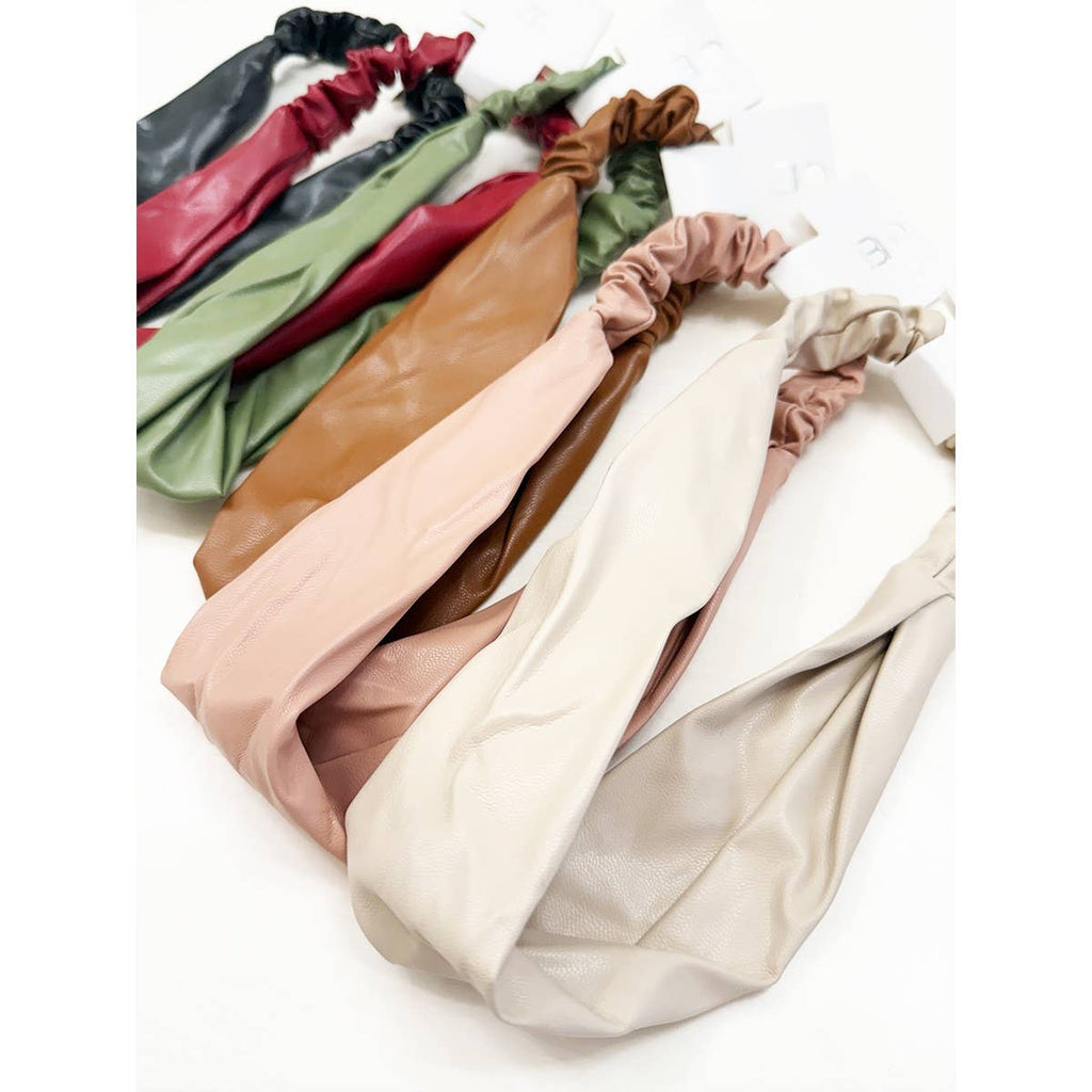 The Original PU Leather Headwrap Set
