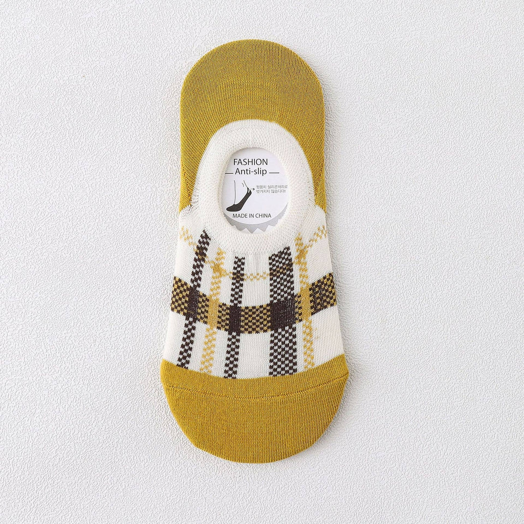 Lattice No Show Socks Womens Cotton For Flats