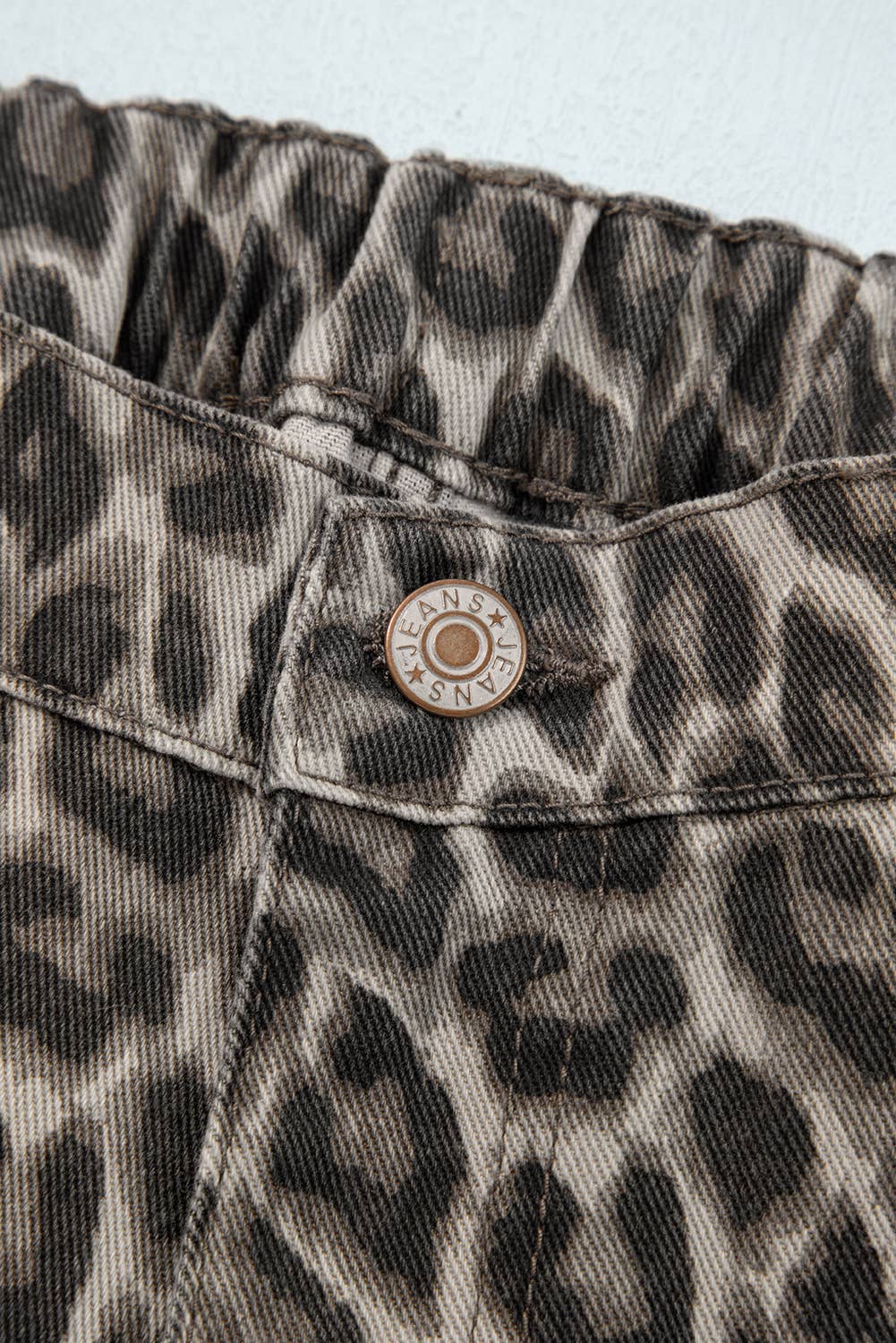 Western Apparel Leopard Straight Loose Leg Jeans