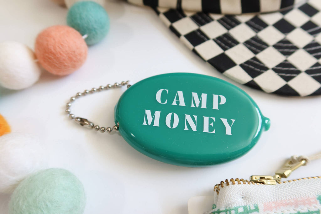 Retro Rubber Coin Pouch with Ball Chain Keychain