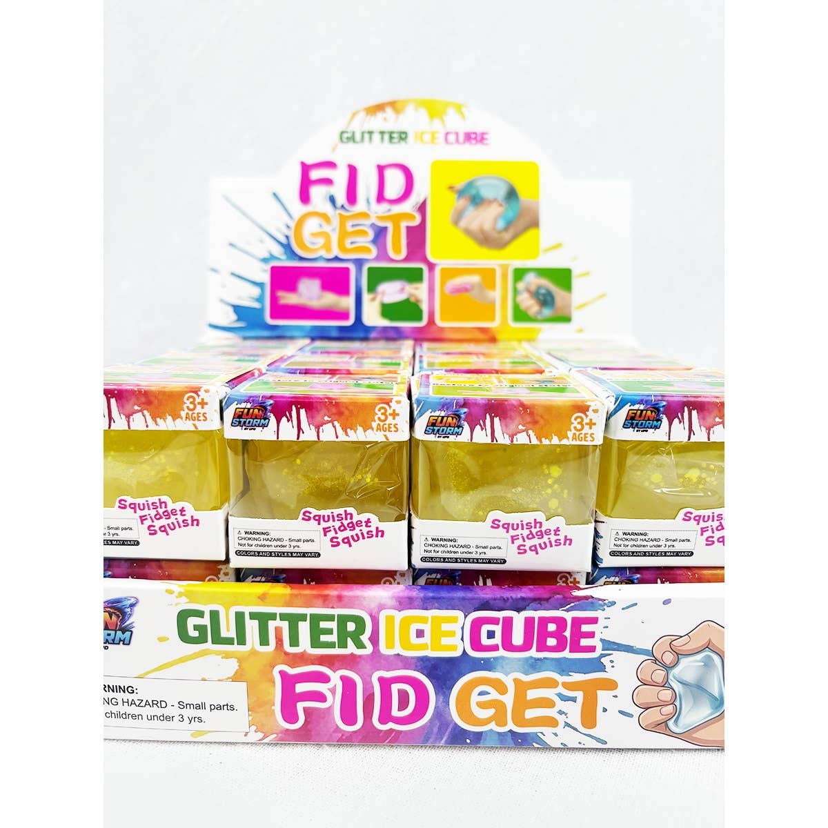 Glitter Mini Ice Cube Squishy Fidget Toy