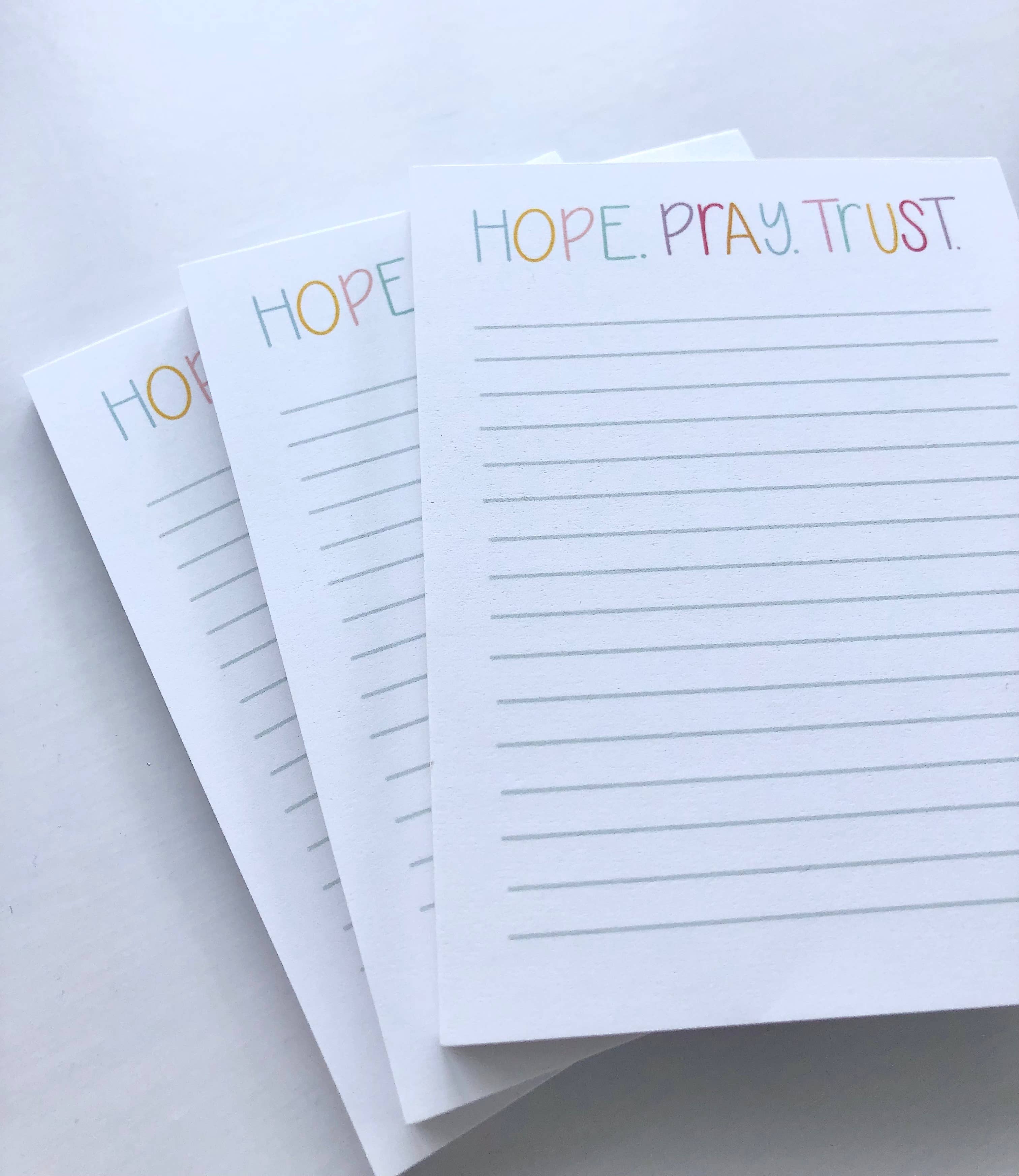 Hope. Pray. Trust. Note Pad